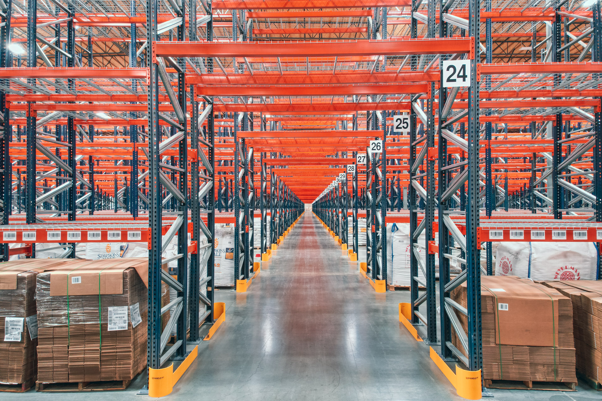 Industrial pallet racking installation in Clovis warehouse